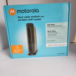 Motorola MG7550 Modem WiFi Router Combo with Power Boost | Approved by Comcast Xfinity, Cox, Charter Spectrum, More | for Cable Plans Up to 300 Mbps |