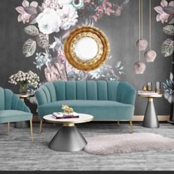 Sea Blue Petite Couch , Never Used 