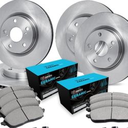Rotors And Brakes Pads  For 2012-2017 Toyota Camry, Avalon,  Fit 2013-2018 Lexus Es300h , Es350