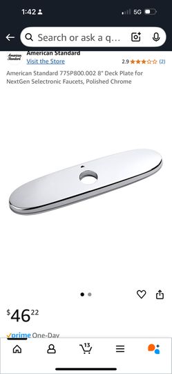 Deck Plate 8“ Chrome American Standar Replacement 