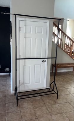 Double Rod Clothing Rack Load 622 LBS, Heavy Duty Clothes Rack for Hanging Clothes, 82.68 inch High