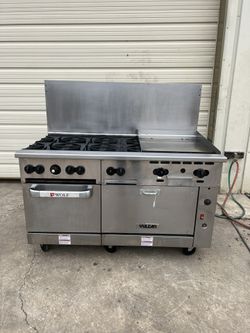 Vulcan 6 Burner Range With Griddle