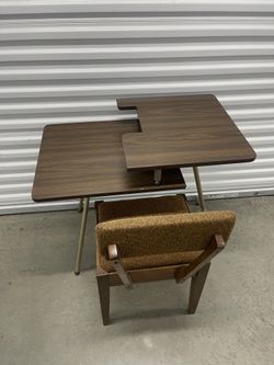 Vintage Sirco Folding Sewing Table & Singer Sewing Machine Chair