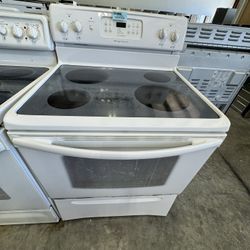 Frigidaire Electric Stove White Glass Top Cocina 