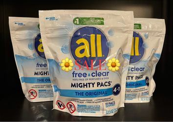 (3) BAGS ALL LAUNDRY DETERGENT