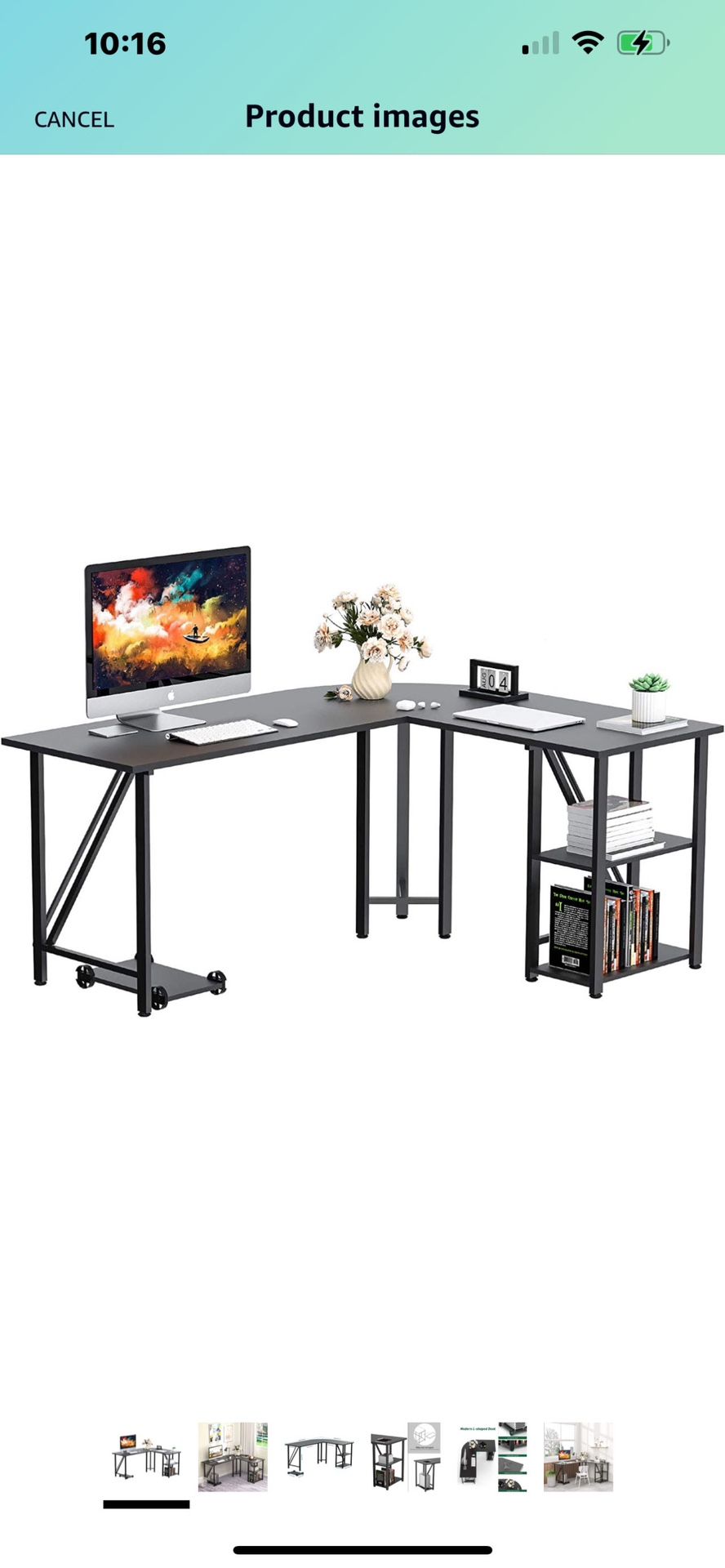 New Black Corner Computer Desk on Clearance Sale
