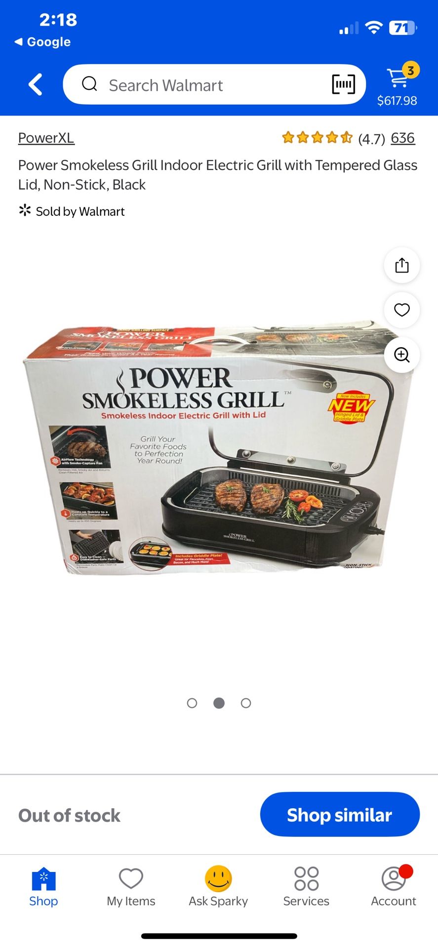 REDUCED*** PowerXL Smokeless Indoor Electric Gril
