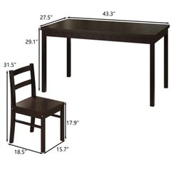 Solid Wood Dining Table Set 