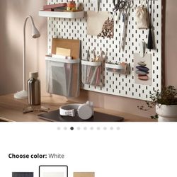 IKEA SKÅDIS Pegboard with Accessories - White 30x22 "