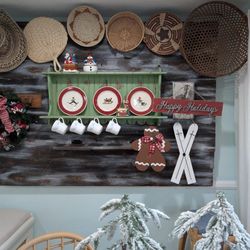 Vintage Display Shelf 💚, Rustic Farmhouse 