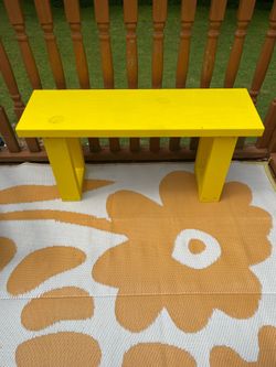 Handmade Painted Wood Bench — $50 Firm