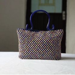 Vintage  Hobo Handmade  Beaded  Multi Color Bag