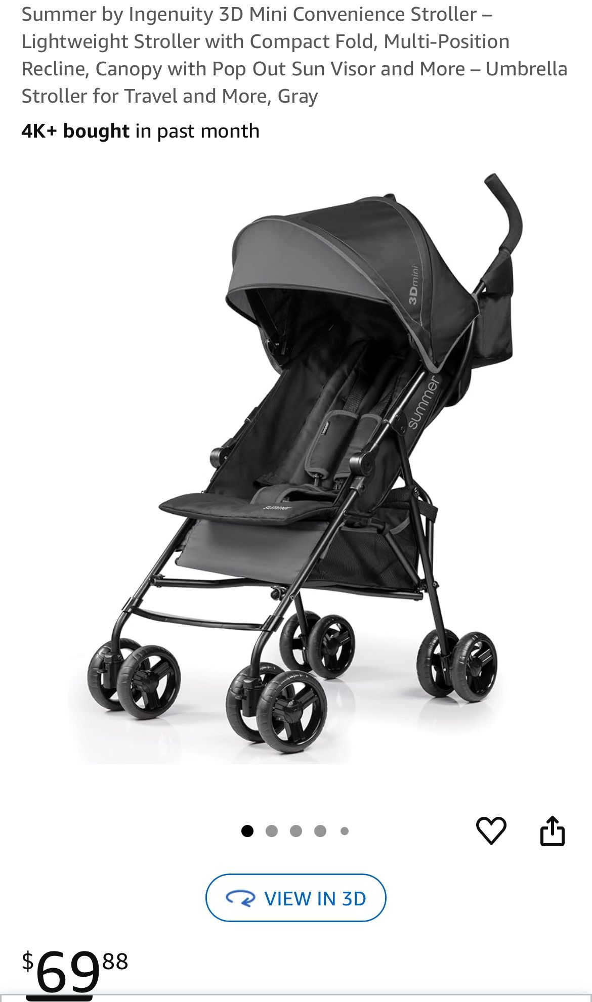 Summer by Ingenuity 3D Mini Stroller