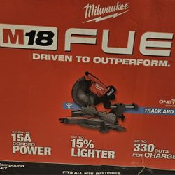  Milwaukee 18v 12in Dual Bevel Miter Saw kit