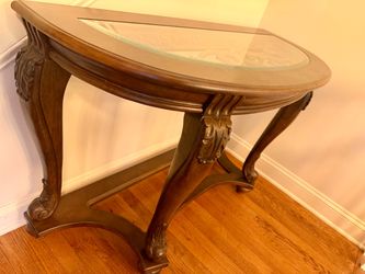 Beautiful Console table with glass top for sale