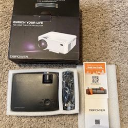 DBPOWER T20 1800 Lumens LCD Mini Projector No Remote Tested Bundle