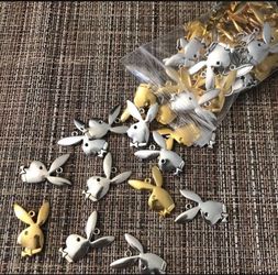 10 Playboy Bunny Jewelry Charms/ Hot New Fast Fashion Hip Hip DIY Crafting 2025