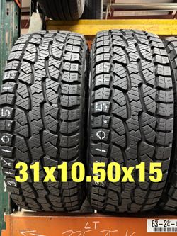 2 used tires 31x10.50x15 Westlake AT