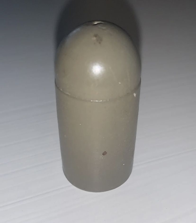 Vintage WW II Olive Drab Colored 12 Gauge Rubber Bullet