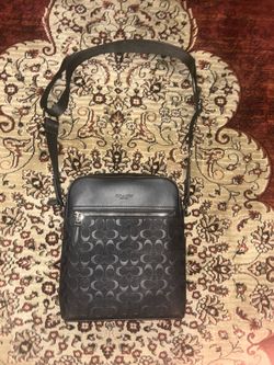 Mens Coach Side Bag Black