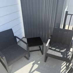 Outdoor Chairs and Coffee Table