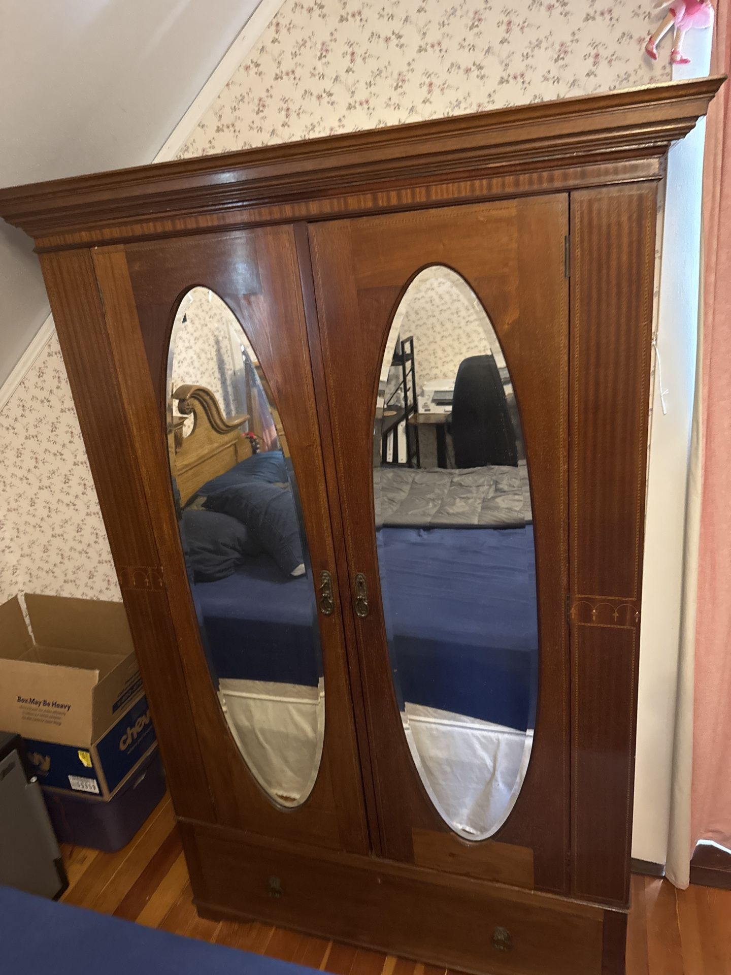 Antique Armoir with Mirrors