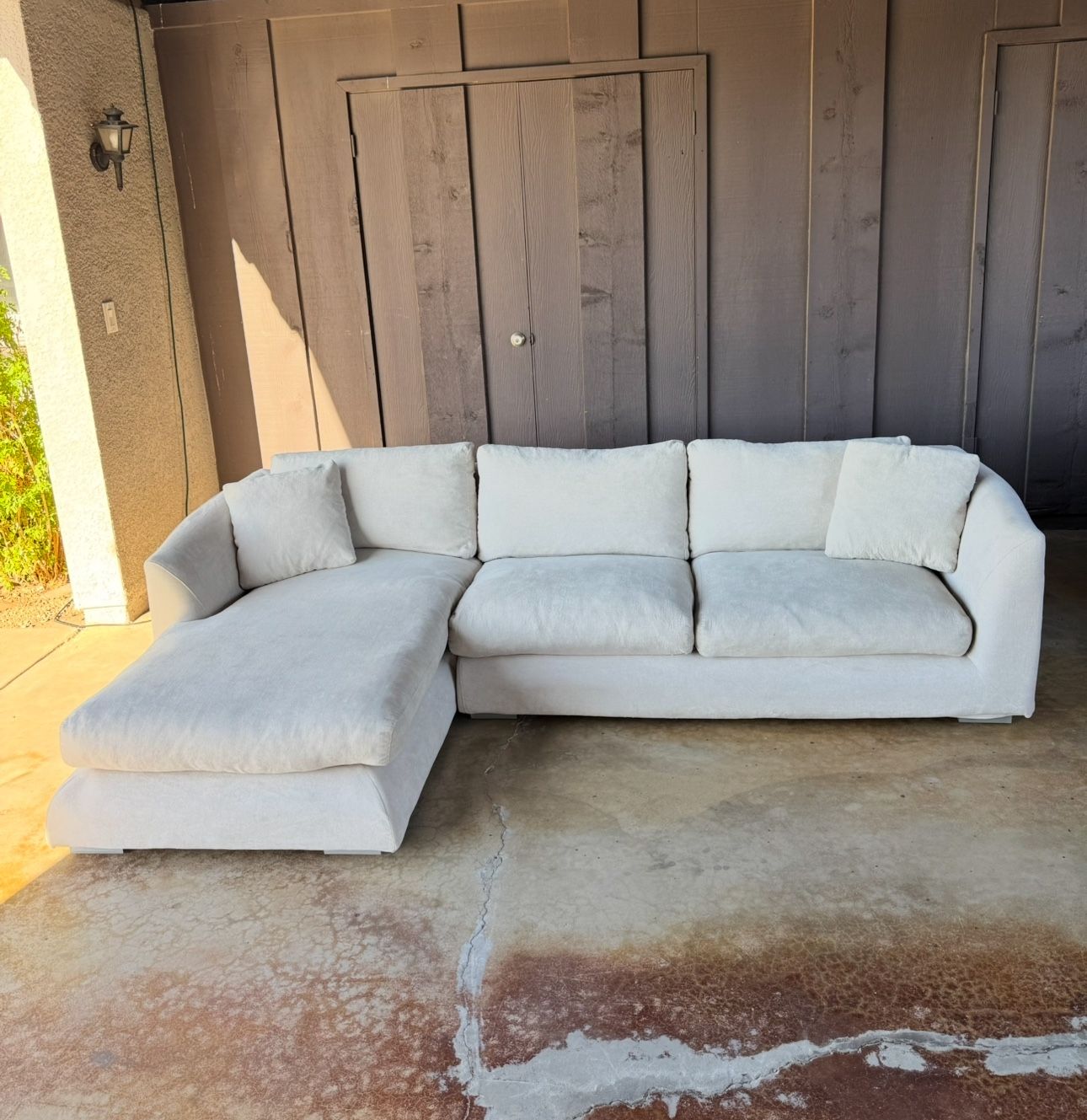 Cream Sectional ( Delivery Available )