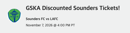 Discounted Sounders 2 Tickets!