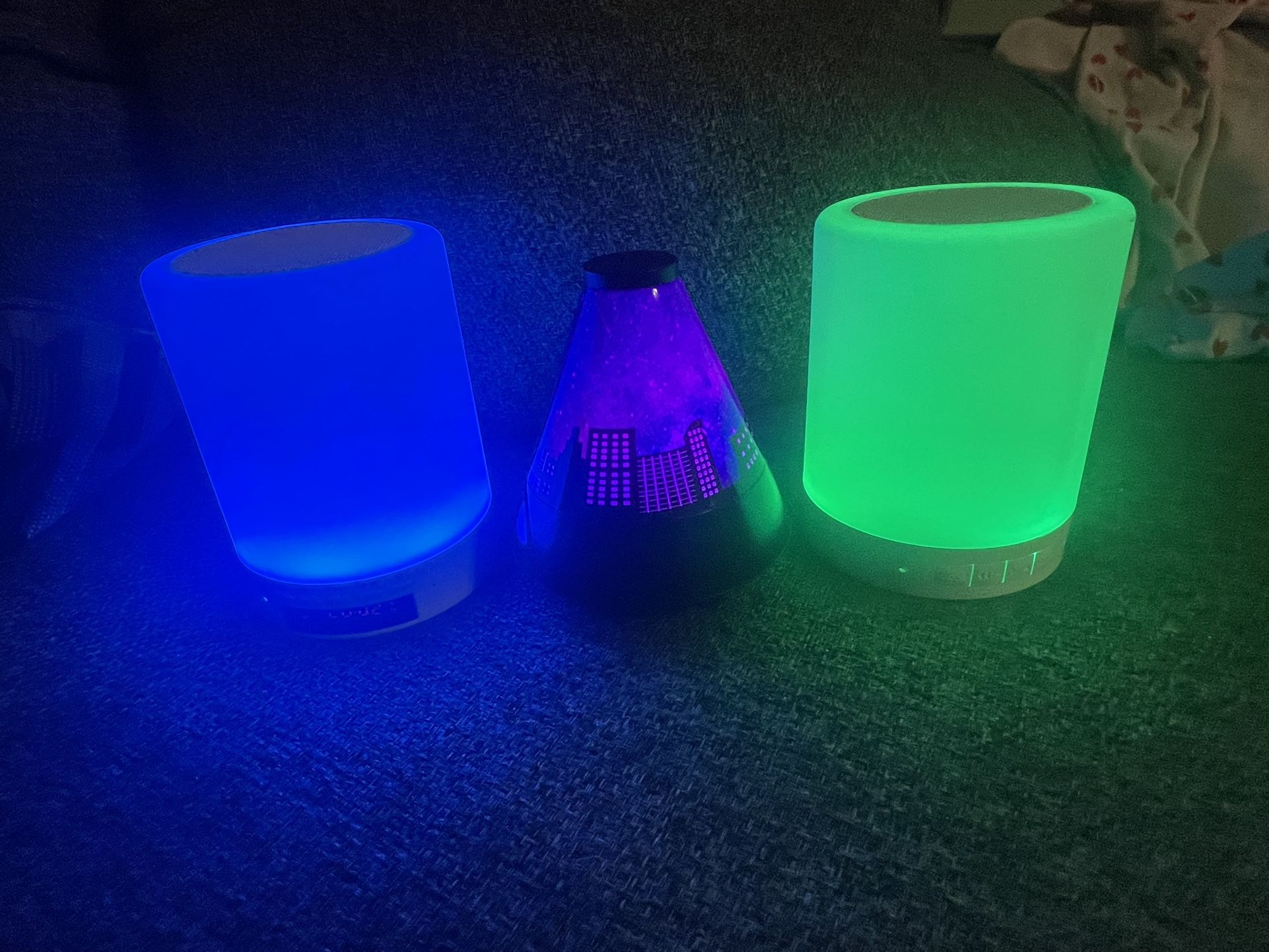 3 portable light up Bluetooth speaker