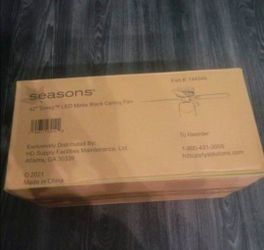 New Sealed!Seasons Torrey 42 In. 4-Blade Ceiling Fan W/ Light (Black)I have other styles available . Look at my profile