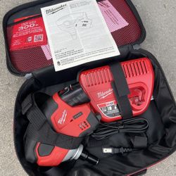 Milwaukee M12 12-Volt Lithium-Ion Cordless Palm Nailer Palmnailer Kit w/ 1x 1.5Ah Battery Charger & Tool Bag  $169