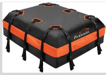 (Brand New Factory Sealed) FIVKLEMNZ 21 Cubic Rooftop Cargo Carrier Waterproof Soft Roof Top Cargo Bag for All Cars SUVs with/Without Rack, Heavy Dut
