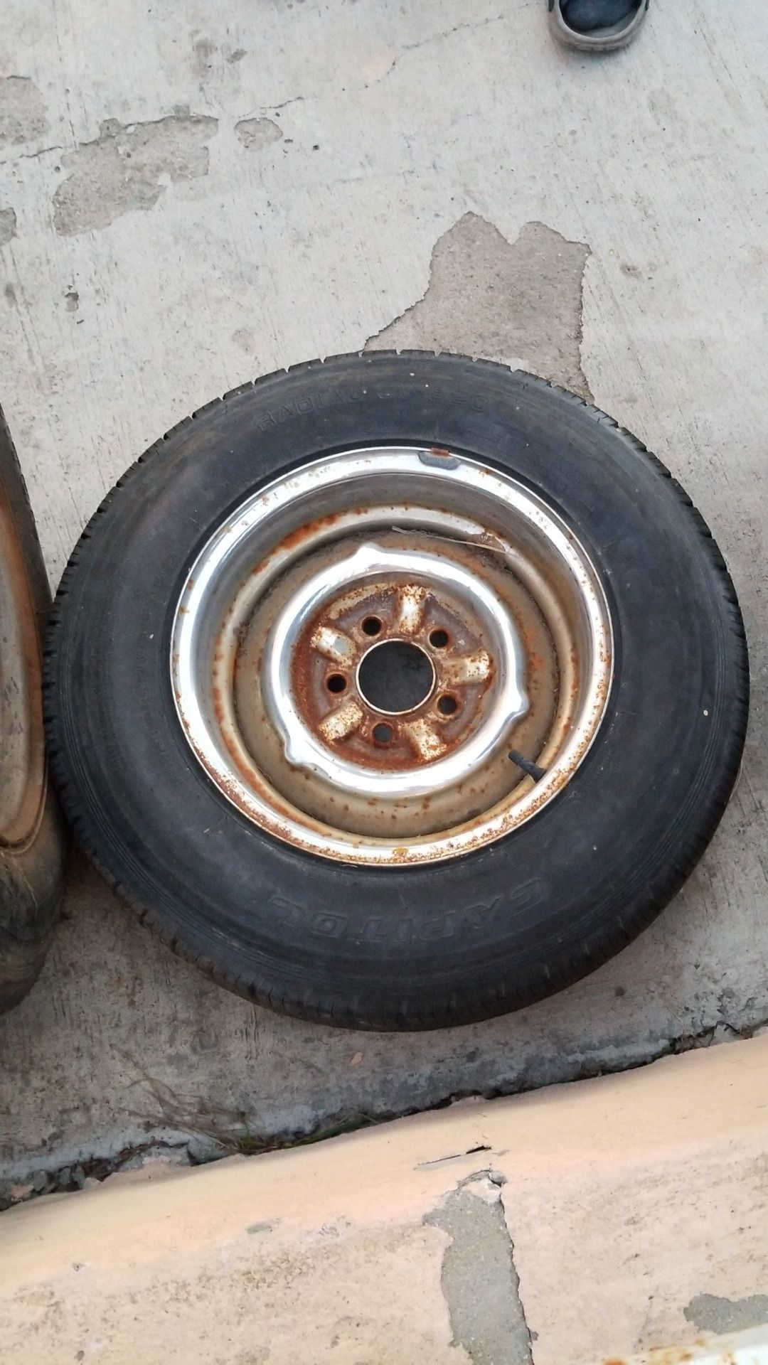 4 1/4 8 ply tires on 14" chrome rims