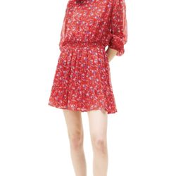 Tommy Jeans Women's Long Sleeve Dress with Floral Print (XXS)