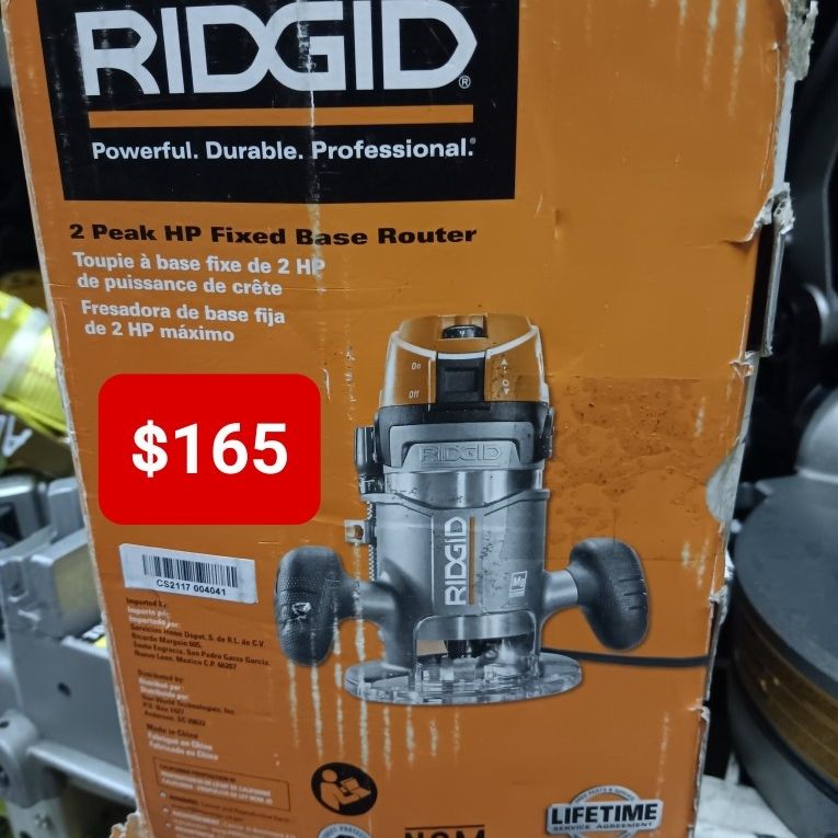 Ridgid 2 peak hp fixed base router sale
