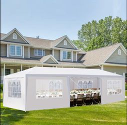 10x30' Wedding Party Canopy Tent 8 windows Outdoor Gazebo with Removable Sidewalls