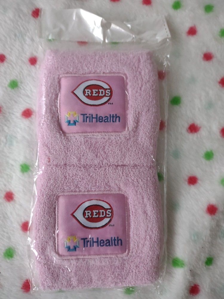 Cincinnati Reds Pink Breast Cancer Awareness Sweatbands 