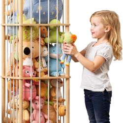 Large Wooden Stuffed Animal Storage 61” 