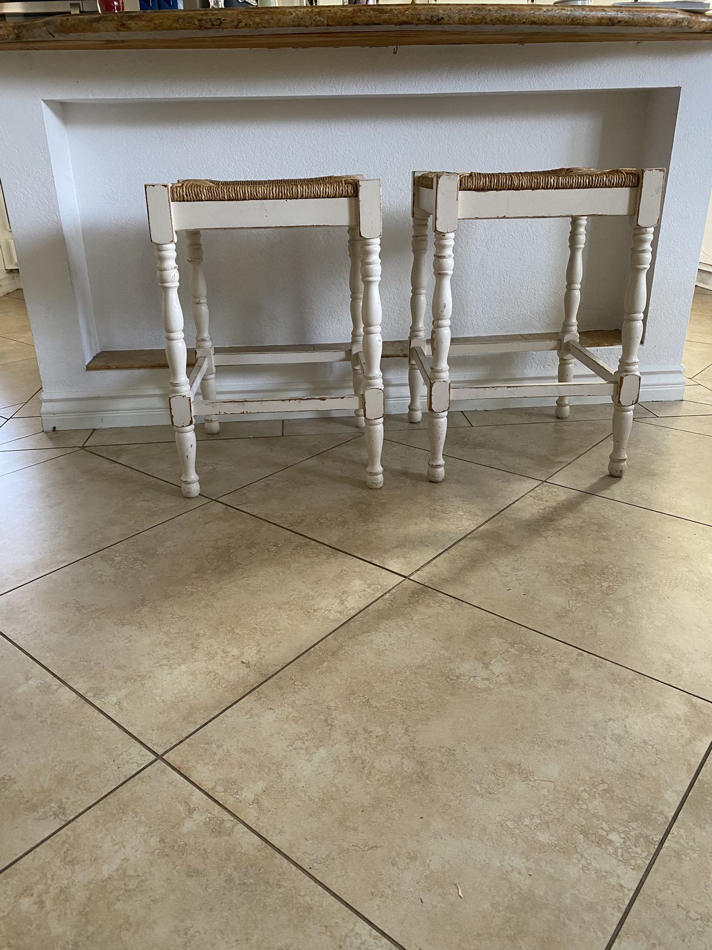 Ballard Designs Rush Seat Counter Stools