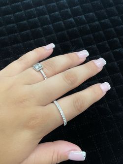 14K Gold Lab-Grown Diamond Pavé Half-Eternity Band – Size 9.5