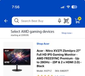 Acer - Nitro XV271 Zbmiiprx 27