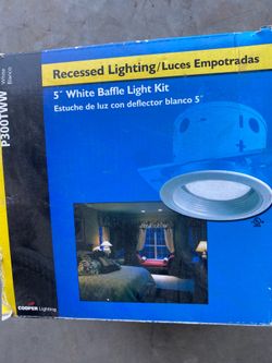 5" Recessed White Baffle Light Kit