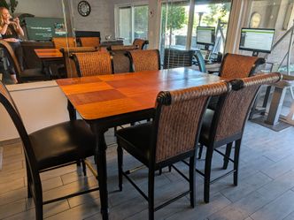 Counter height dining table and chairs