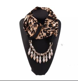Leopard jewelry scarf