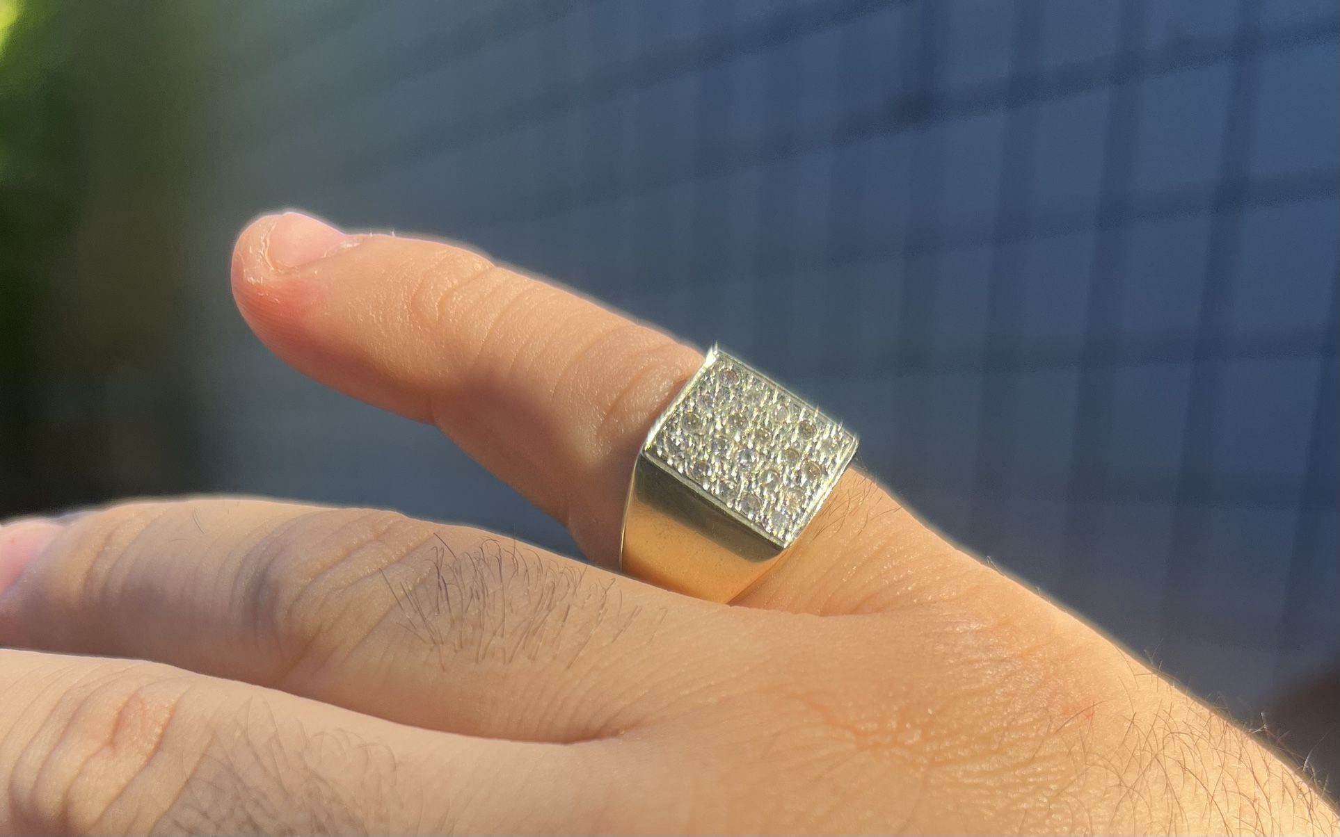 14k Iced Heavy Ring
