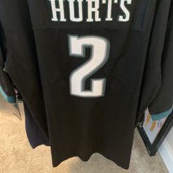 Jalen Hurts Black Rookie Eagles Jersey 