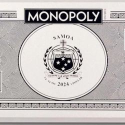 5 Gram 2024 Monopoly .999 Silver Note COA BU UNC 10,000 Minted