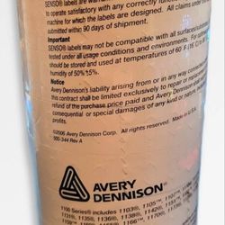Avery Dennison Monarch 1100 Series Senso Labels Rolls 8 Pack White FG-122 + Ink