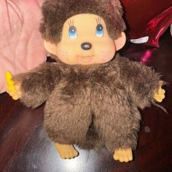 VHTF Vintage 7" Russ Berrie 1977 THUMKEY Plush Monkey Thumb Sucker