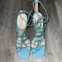 Schutz Wrap Heel Sandals 